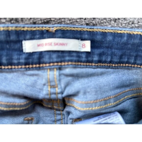 Levi Strauss Co Mid Rise Skinny Jeans Blue Wash Women's Size 8 - Picture 2 of 8